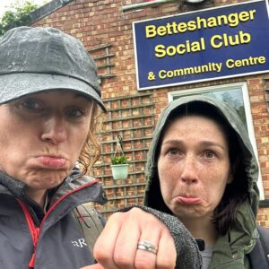 Betteshanger Social Club two teachers in the rain