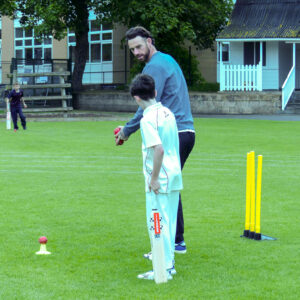 Jordan Clark Cricket Masterclass with children