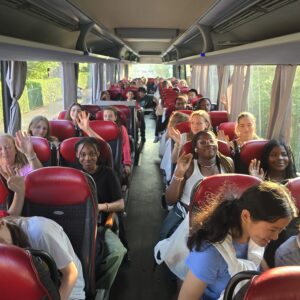 School children on a coach