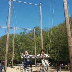 Children on giant swing at PGL