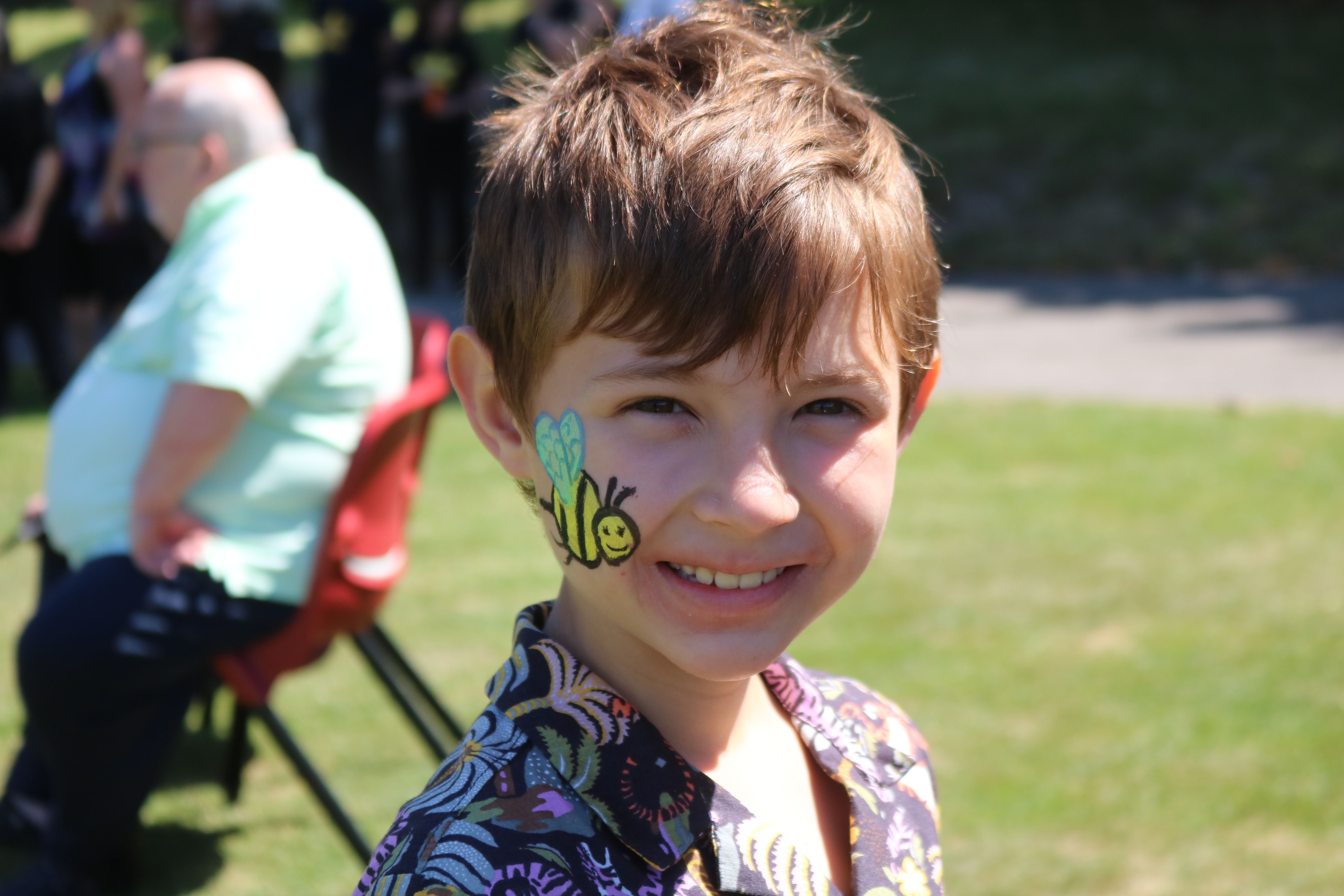 Boy with face paint