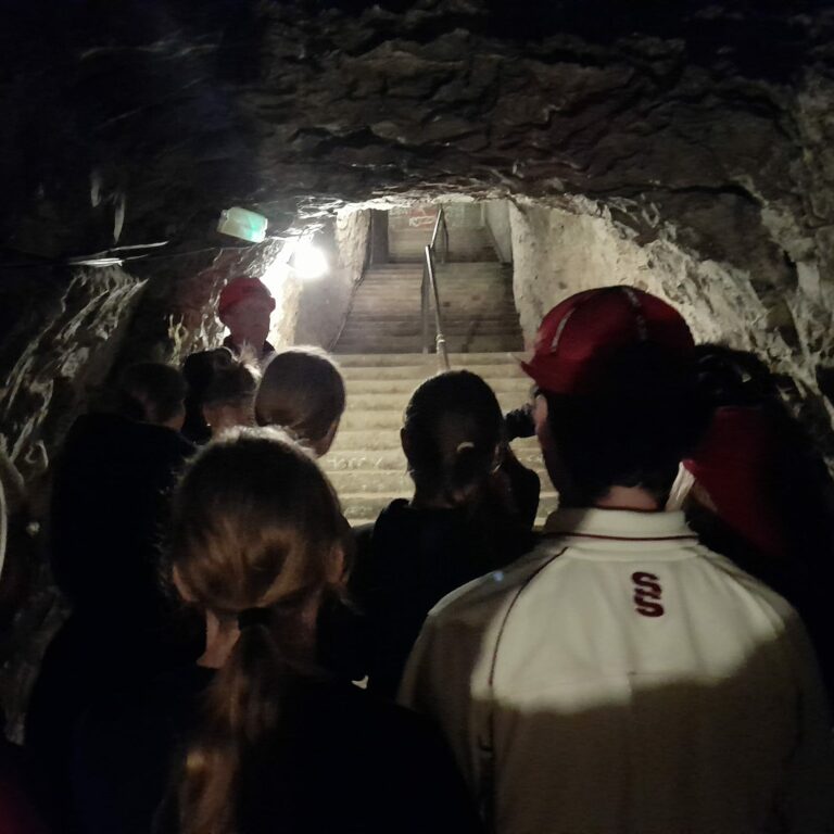 Students inside Ramsgate Tunnels