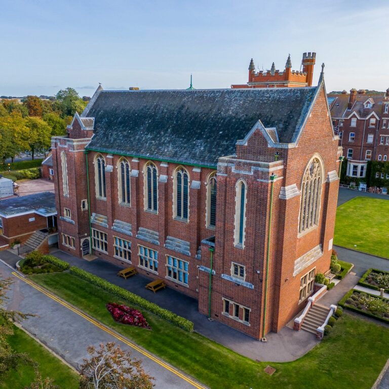 St Lawrence College Chapel from the air