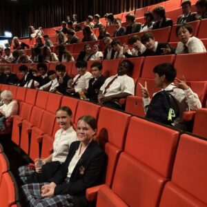 Pupils in a theatre