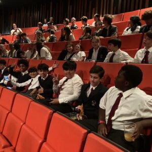 School children at the theatre