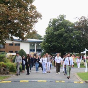 people walking in group