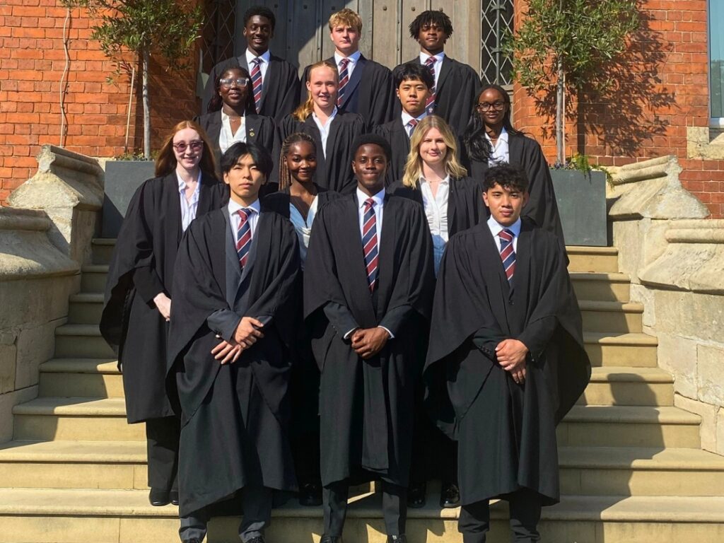 prefects stood in front of school