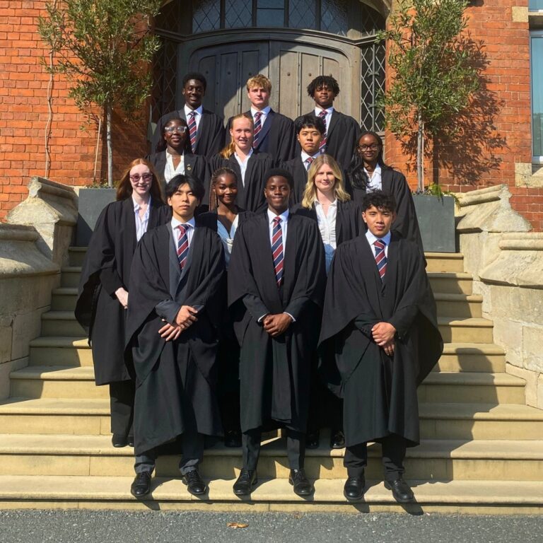 prefects stood in front of school