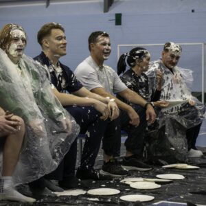 Teachers pie face